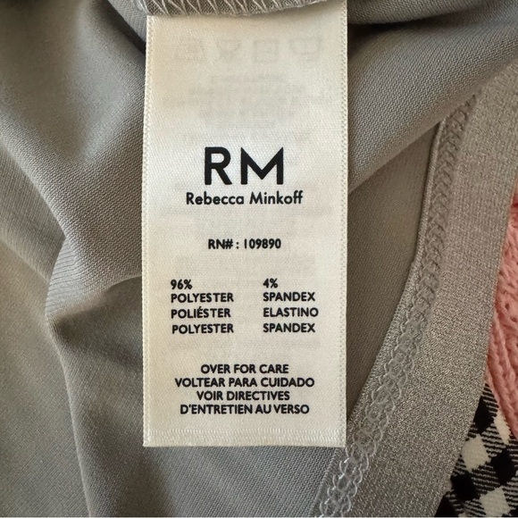 REBECCA MINKOFF Crew Neck Metallic Silver muscle tee tank Top Size M NWT - Picture 6 of 6